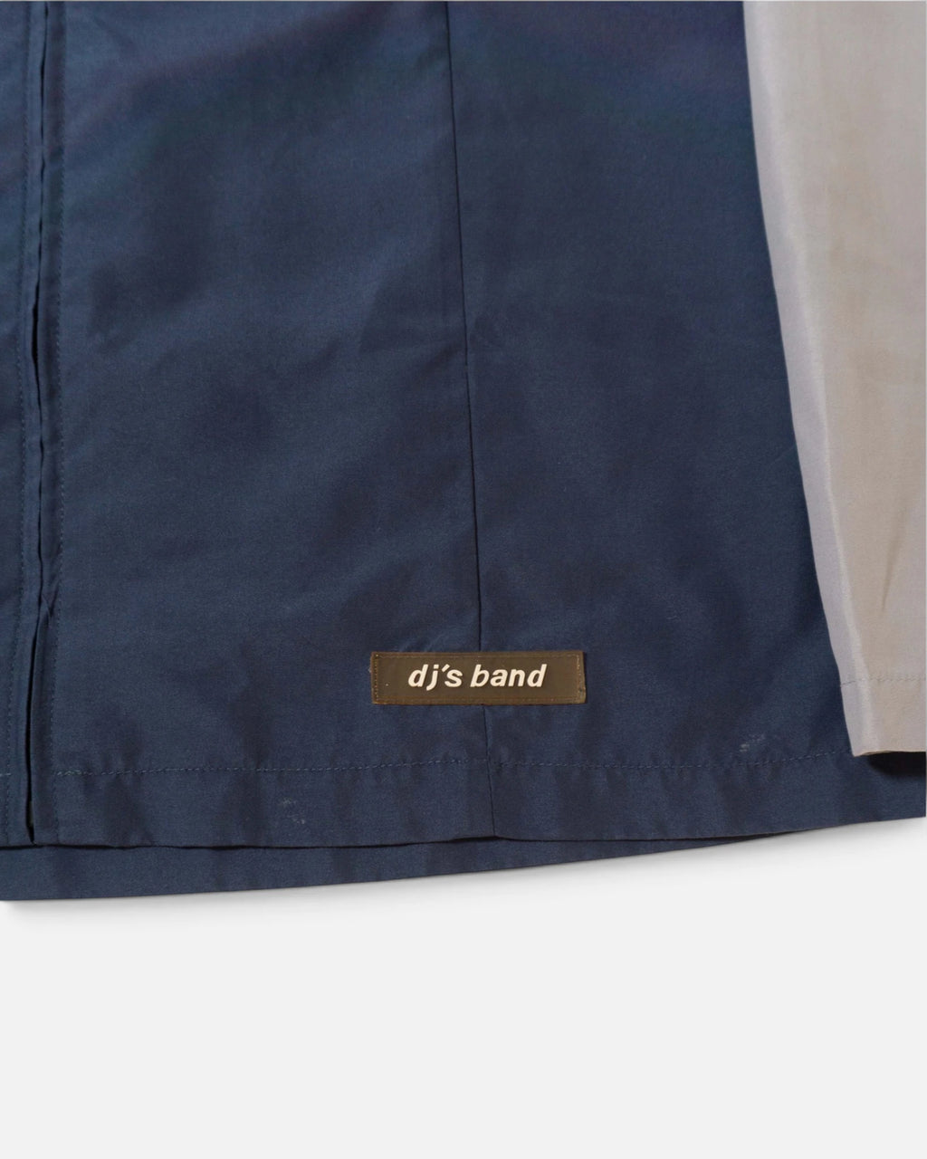 Chaqueta Dj's Band Colorblock Gris Azul Y2K — Talla XL