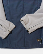Chaqueta Dj's Band Colorblock Gris Azul Y2K — Talla XL