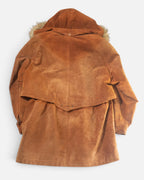 Parka Ante Marrón Caramelo Pelo Vintage 90s — Talla M