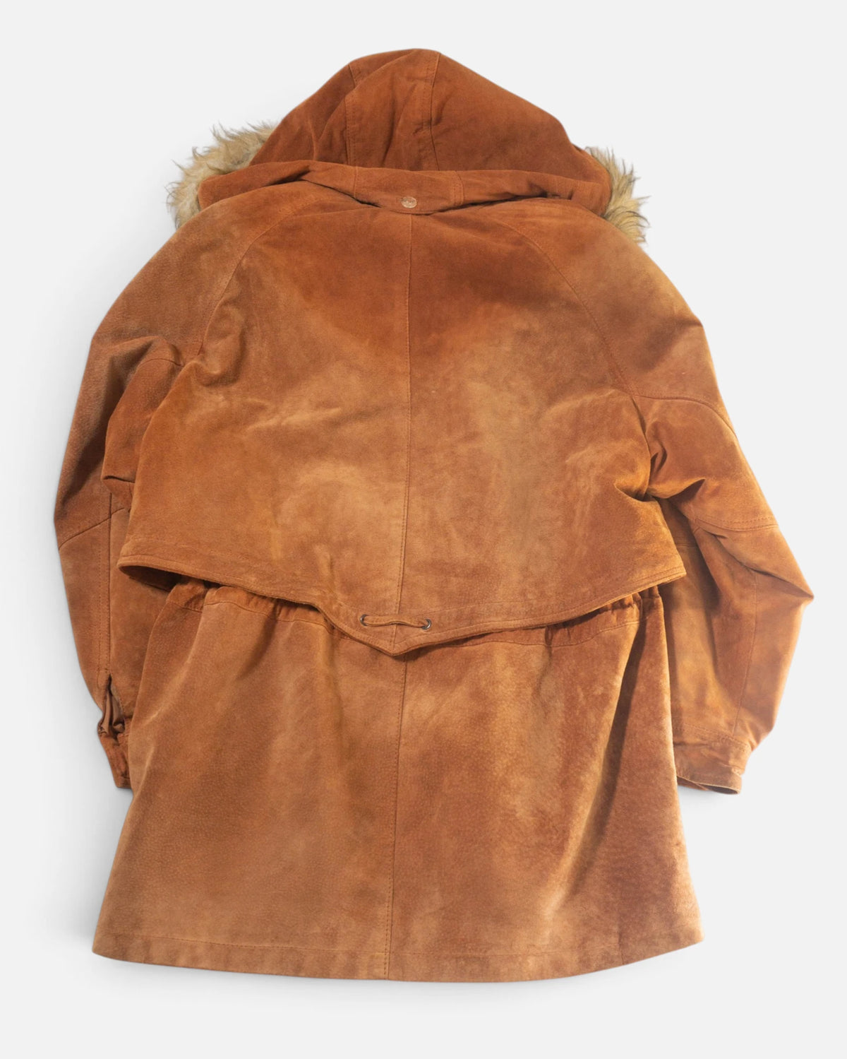 Parka Ante Marrón Caramelo Pelo Vintage 90s — Talla M