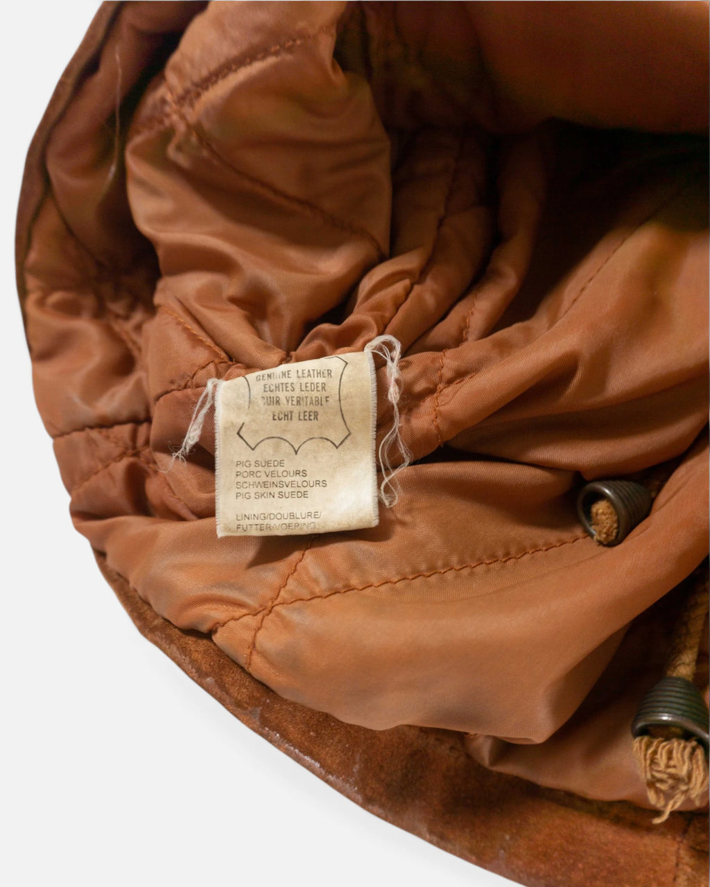 Parka Ante Marrón Caramelo Pelo Vintage 90s — Talla M
