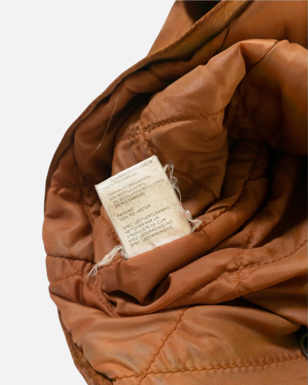 Parka Ante Marrón Caramelo Pelo Vintage 90s — Talla M