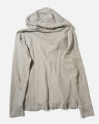 Sudadera Diesel Gofrada Gris Vintage 00s — Talla L (Mujer)