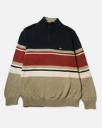 Jersey Lacoste Cremallera Rayas Vintage — Talla XL