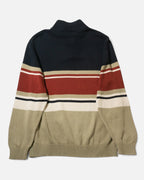 Jersey Lacoste Cremallera Rayas Vintage — Talla XL