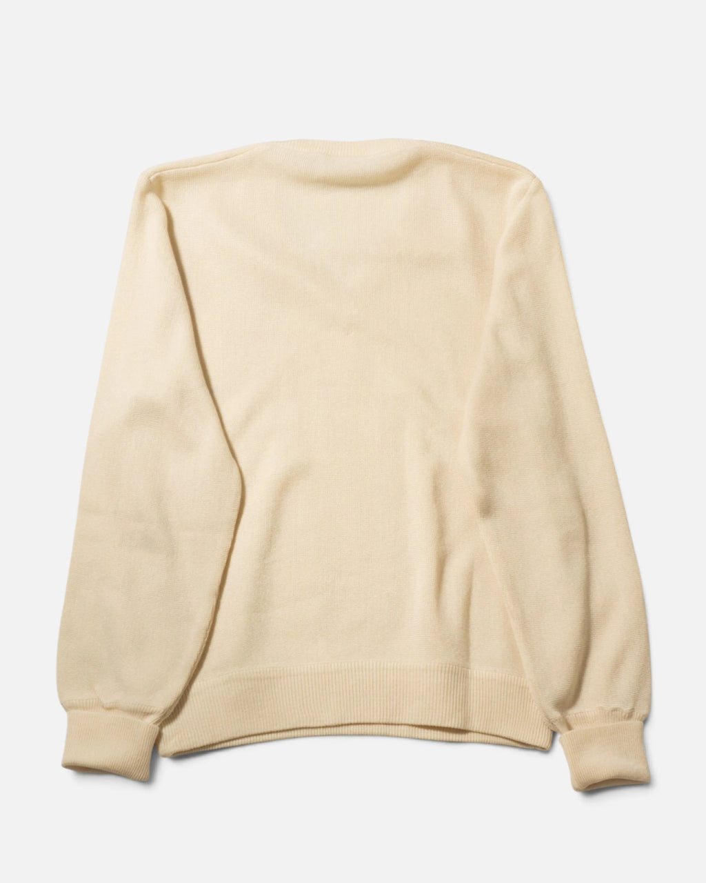 Jersey Lacoste Vneck Crema Vintage 90s — Talla M