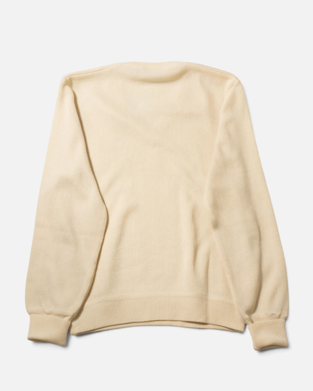 Jersey Lacoste Vneck Crema Vintage 90s — Talla M