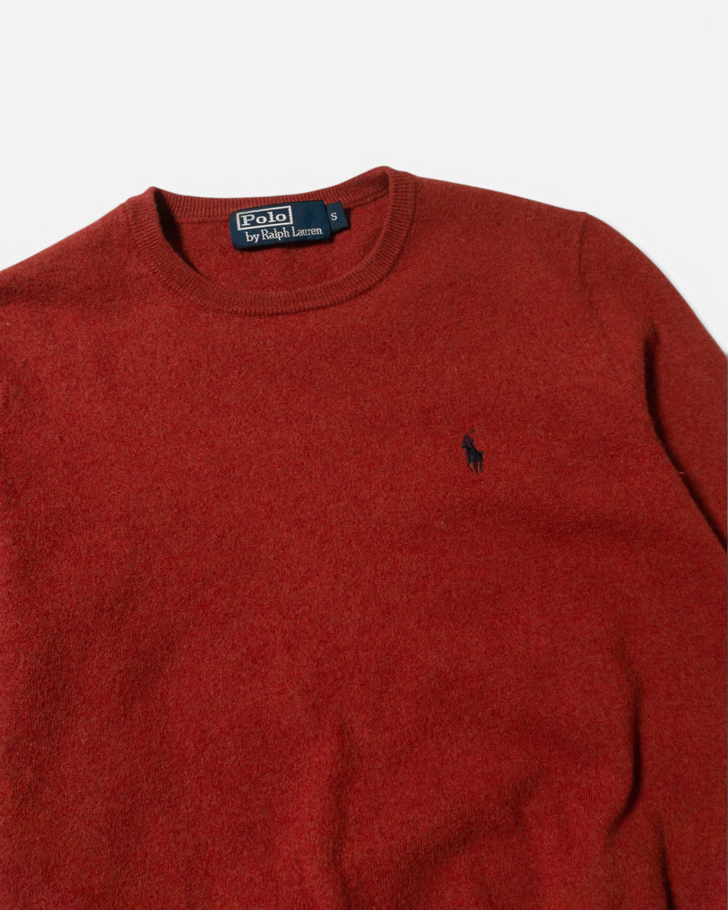 Jersey Ralph Lauren Rojo Lana Merino Vintage — Talla S (Mujer)