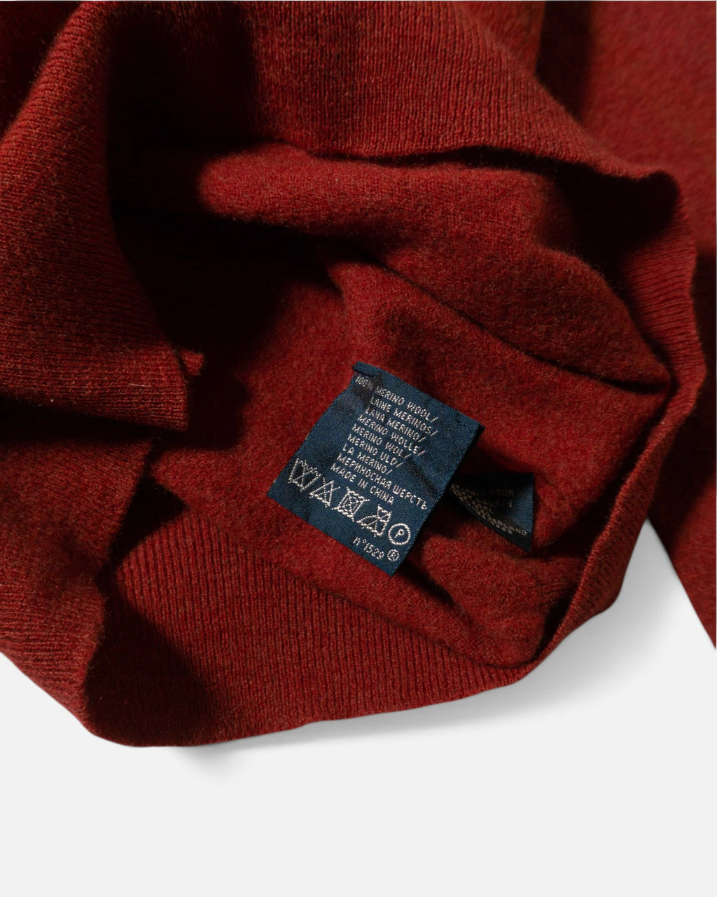 Jersey Ralph Lauren Rojo Lana Merino Vintage — Talla S (Mujer)