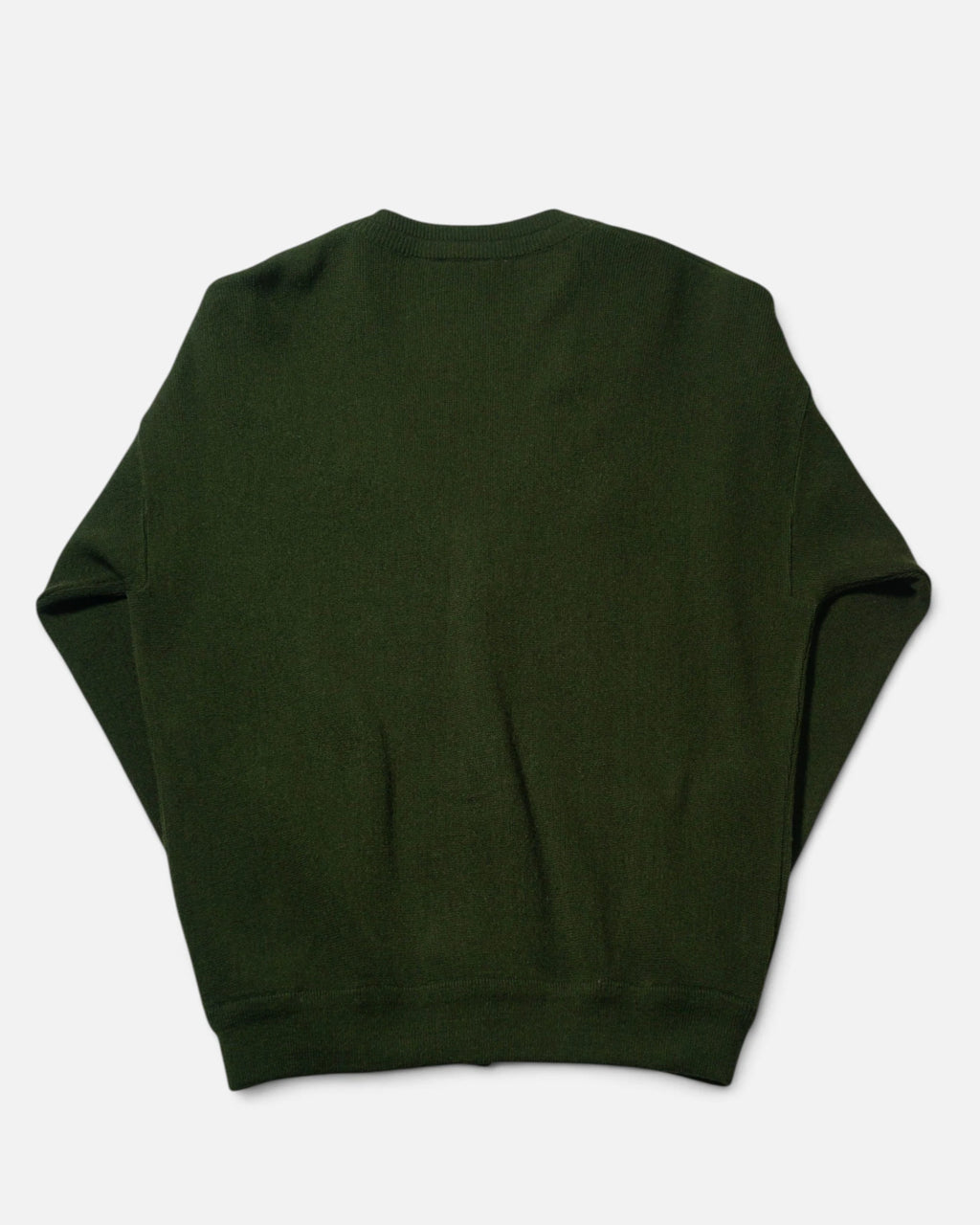Cárdigan Lacoste Verde Musgo Vintage 80s — Talla L