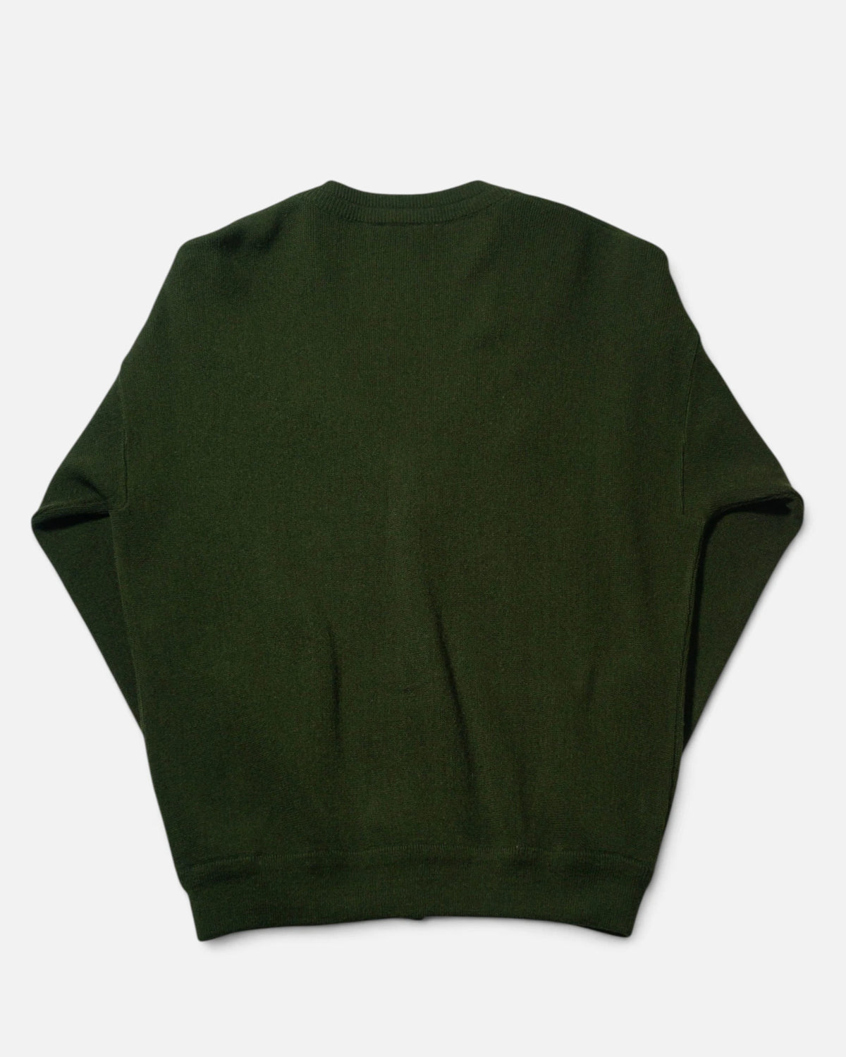 Cárdigan Lacoste Verde Musgo Vintage 80s — Talla L