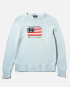 Jersey Ralph Lauren Bandera Azul Vintage 90s — Talla S Mujer