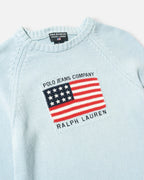 Jersey Ralph Lauren Bandera Azul Vintage 90s — Talla S Mujer