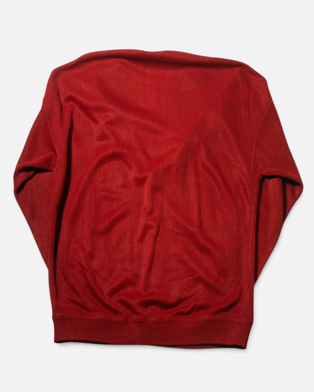Cárdigan Lacoste Rojo Carmín Vintage 90s — Talla L