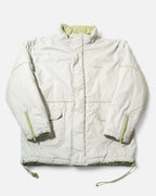 Chaqueta Nike Acolchada Hueso Verde Vintage — Talla L Mujer