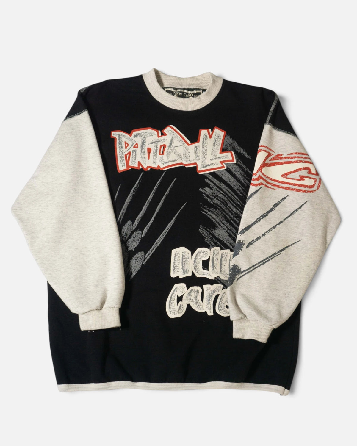 Sudadera New Caro Colorblock Vintage 90s — Talla M