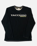 Camiseta Sergio Tacchini Negra Vintage 90s — Talla XL