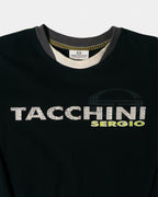 Camiseta Sergio Tacchini Negra Vintage 90s — Talla XL
