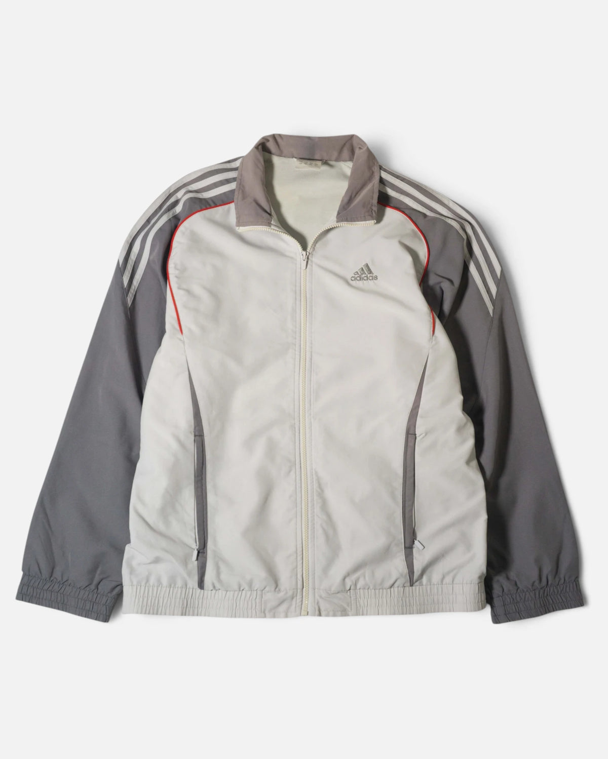Chaqueta Adidas Gris Bicolor Vintage 00s — Talla L