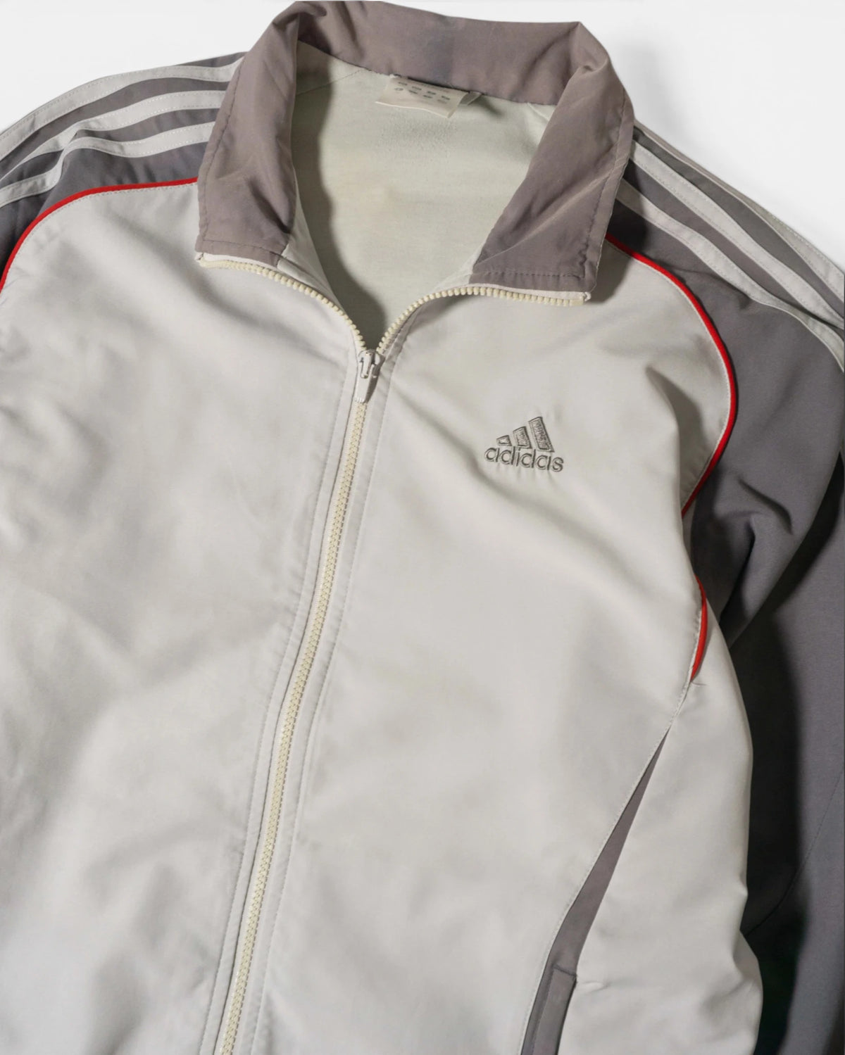 Chaqueta Adidas Gris Bicolor Vintage 00s — Talla L
