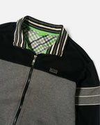 Chaqueta Boss Hugo Boss Gris Negra Vintage — Talla M