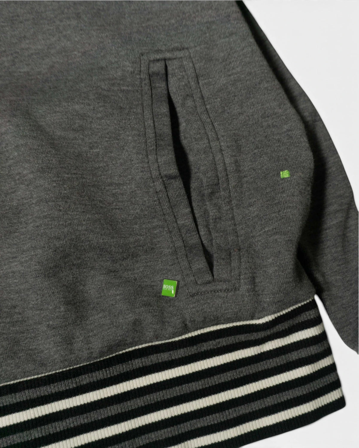 Chaqueta Boss Hugo Boss Gris Negra Vintage — Talla M