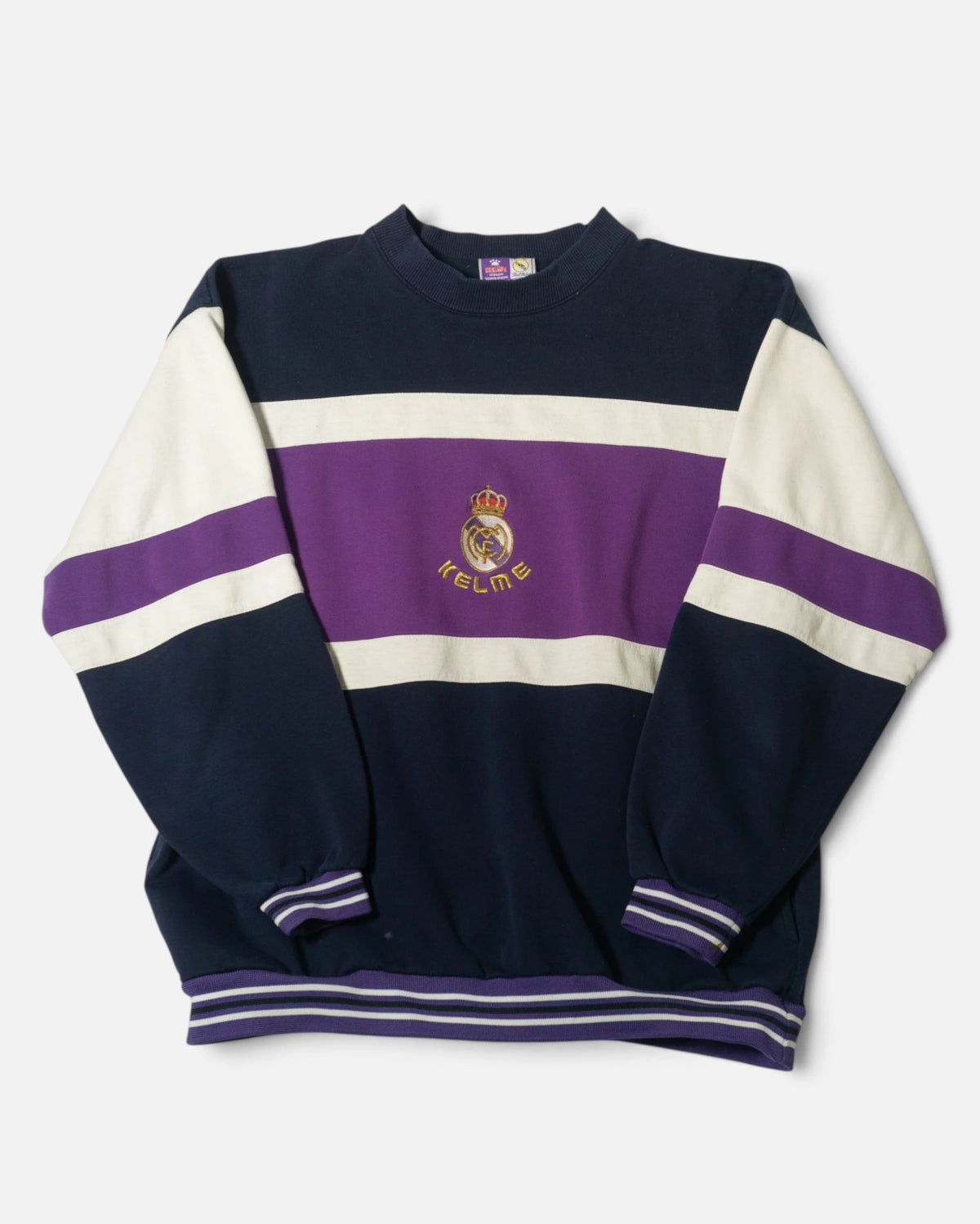 Sudadera Real Madrid Kelme Morada Vintage 1996/97 — Talla L