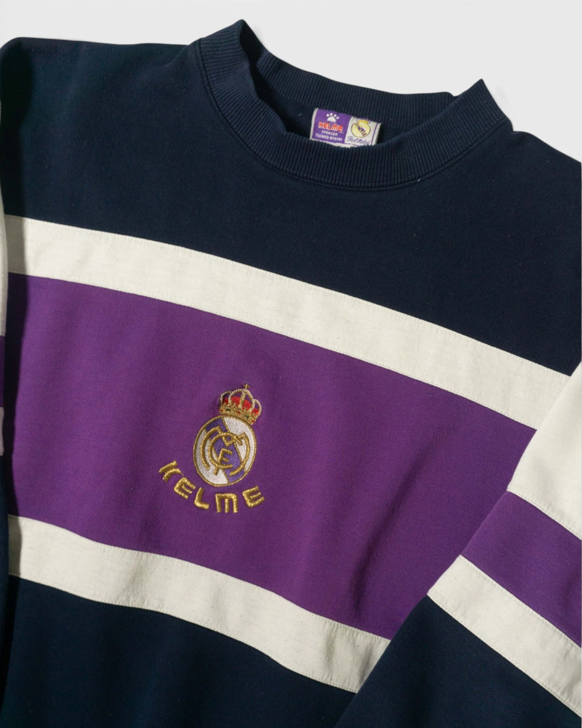 Sudadera Real Madrid Kelme Morada Vintage 1996/97 — Talla L
