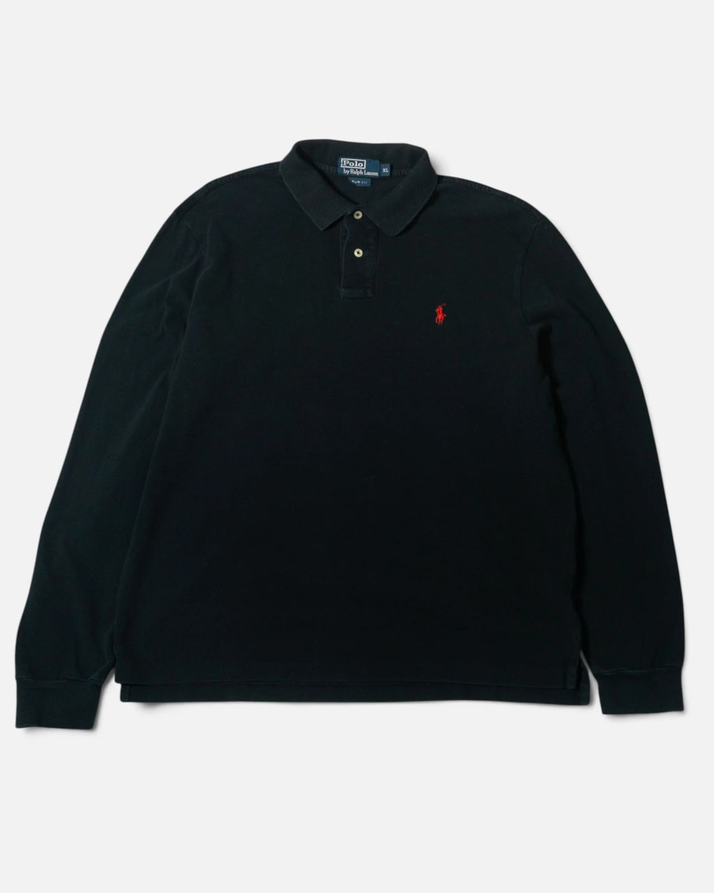 Polo Ralph Lauren Manga Larga Azul Marino Vintage — Talla L