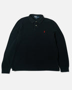 Polo Ralph Lauren Manga Larga Azul Marino Vintage — Talla L