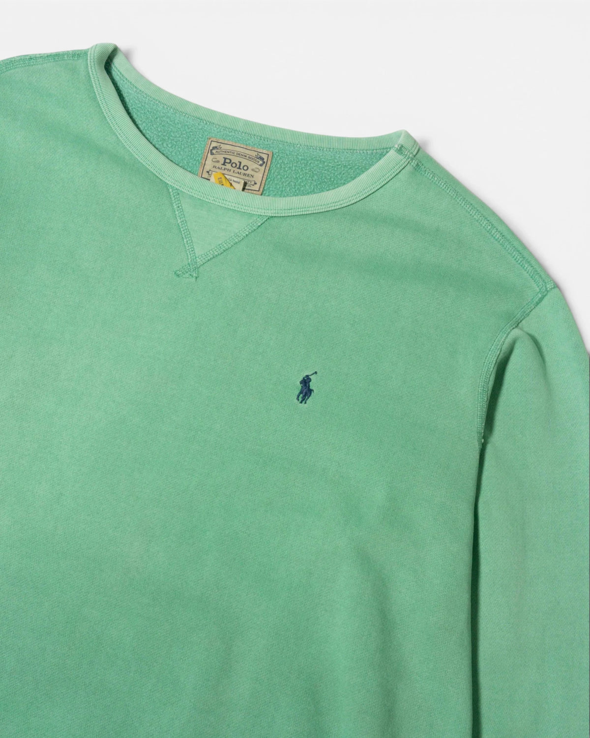 Sudadera Ralph Lauren Verde Menta Vintage — Talla XL