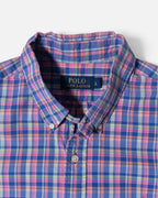 Camisa Ralph Lauren Cuadros Madrás Vintage 90s — Talla L