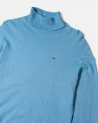 Jersey Lacoste Cuello Alto Celeste Vintage — Talla M