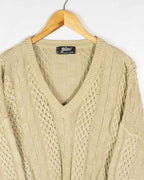 Jersey beige vintage 90s marrón L