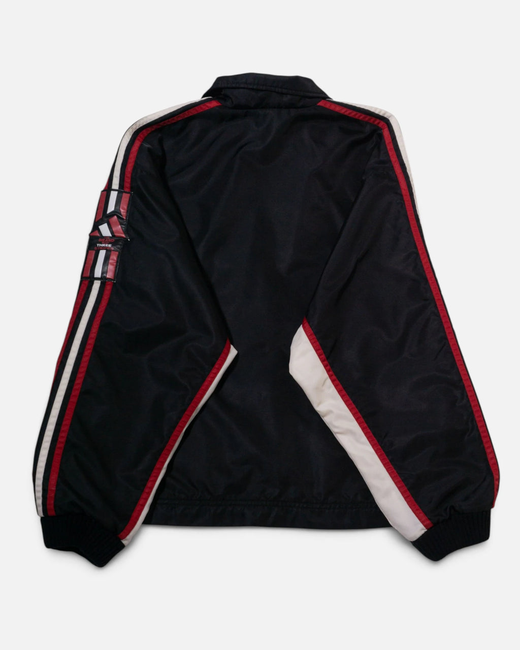 Chaqueta Adidas Negra Roja Vintage 90s — Talla M
