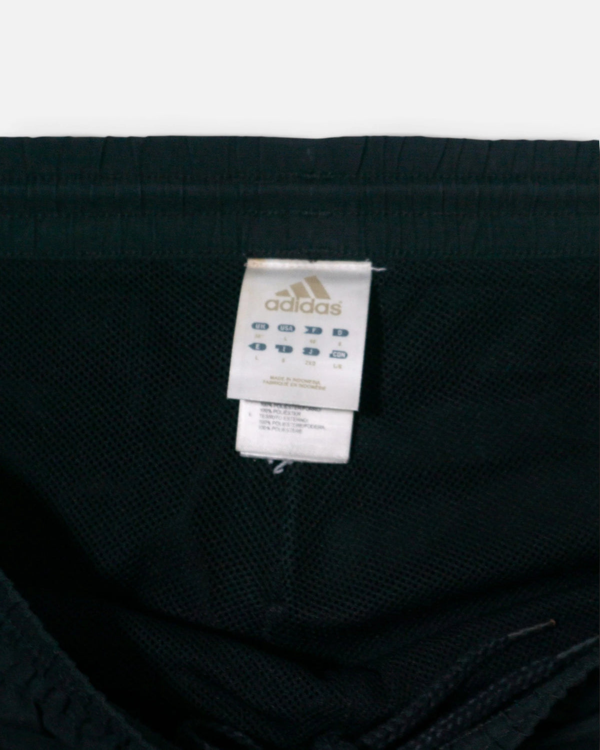 Pantalón Chándal Adidas Negro Gris Vintage — Talla L