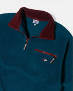 Chaqueta Polar Reebok Azul Petróleo Vintage 90s — Talla M
