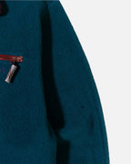 Chaqueta Polar Reebok Azul Petróleo Vintage 90s — Talla M