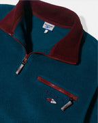 Chaqueta Polar Reebok Azul Petróleo Vintage 90s — Talla M