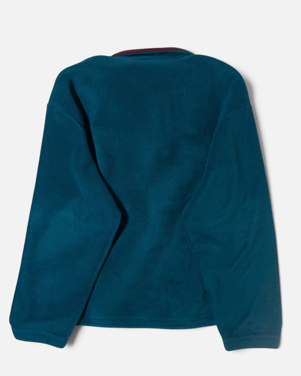 Chaqueta Polar Reebok Azul Petróleo Vintage 90s — Talla M
