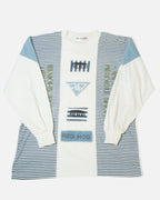 Camiseta larga Pierre Laurent Rayas Vintage 90s — Talla L