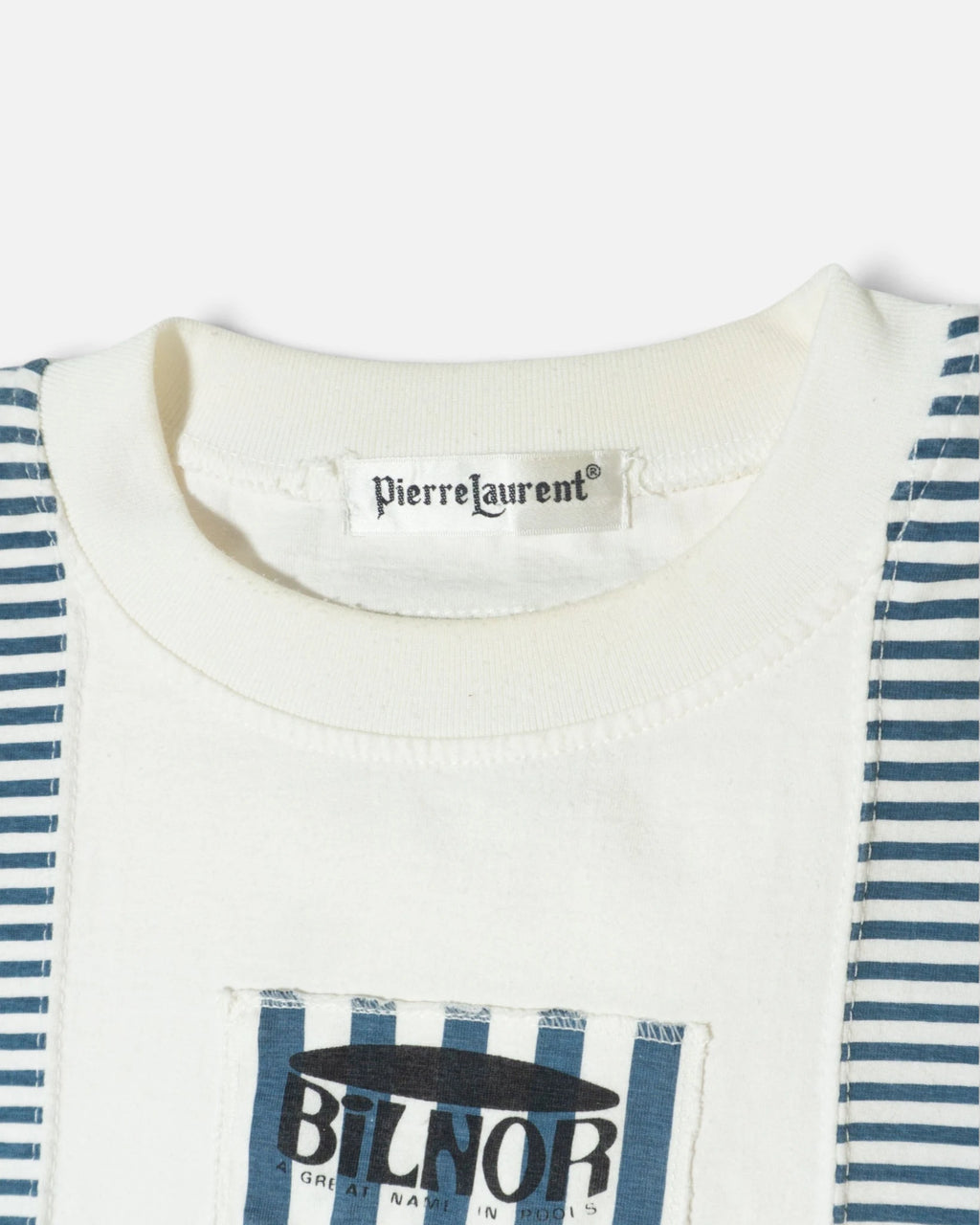 Camiseta larga Pierre Laurent Rayas Vintage 90s — Talla L