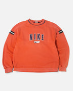 Sudadera Nike Spellout Naranja Vintage 90s — Talla XS