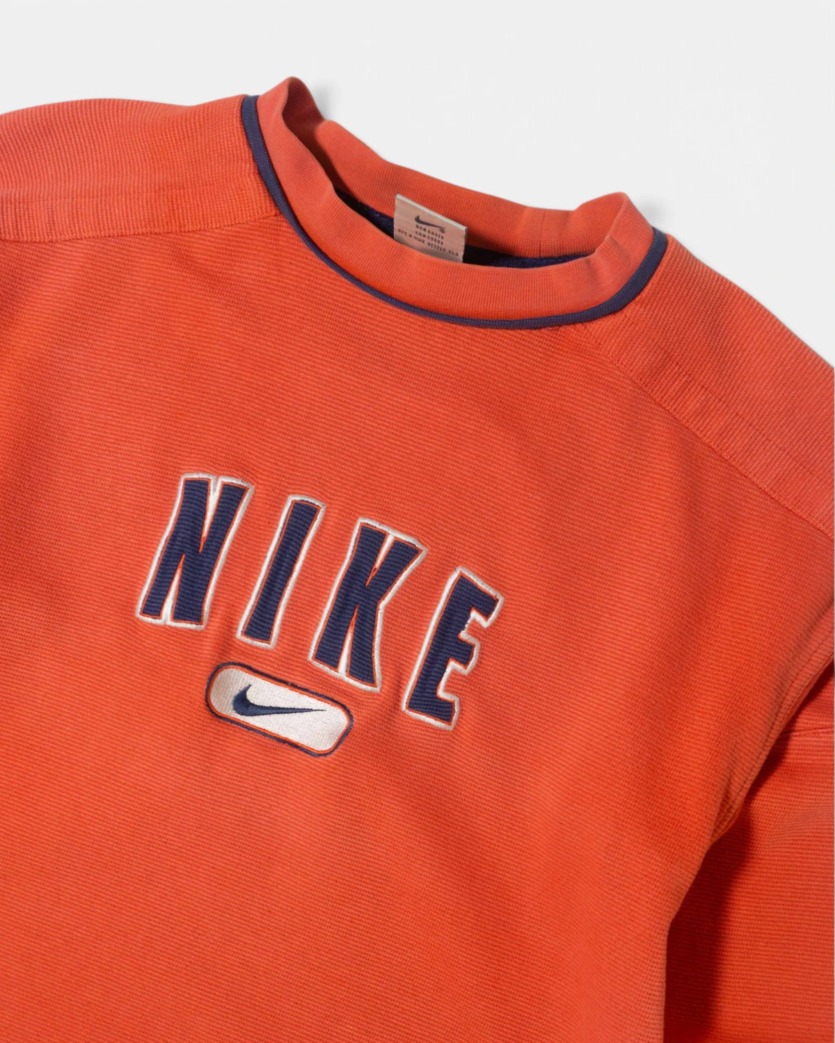 Sudadera Nike Spellout Naranja Vintage 90s — Talla XS