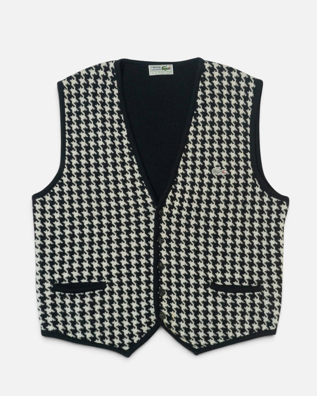 Chaleco Lacoste Pata Gallo Vintage 80s — Talla M Mujer