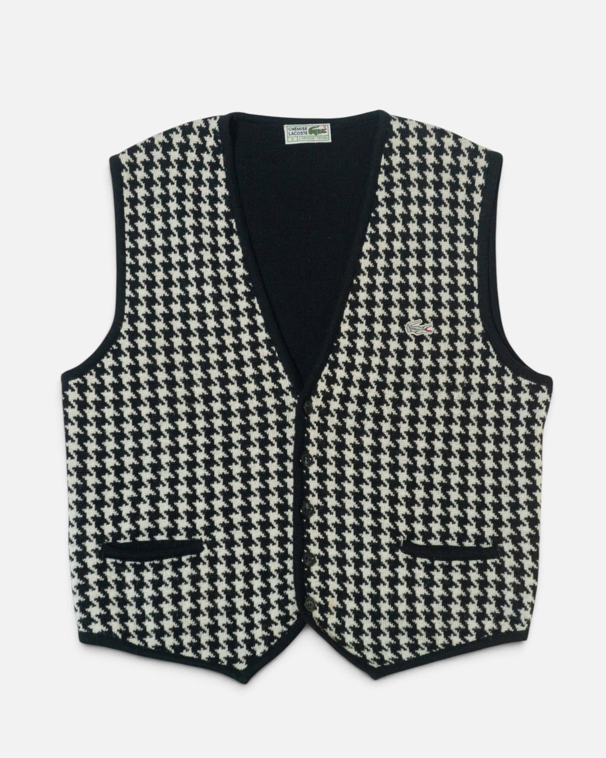 Chaleco Lacoste Pata Gallo Vintage 80s — Talla M Mujer