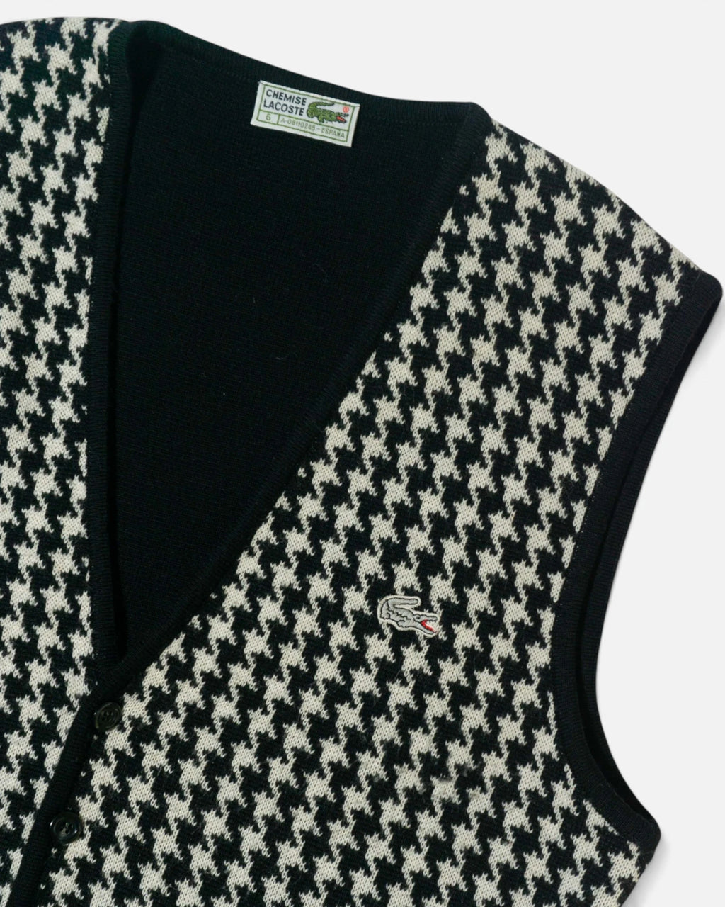 Chaleco Lacoste Pata Gallo Vintage 80s — Talla M Mujer