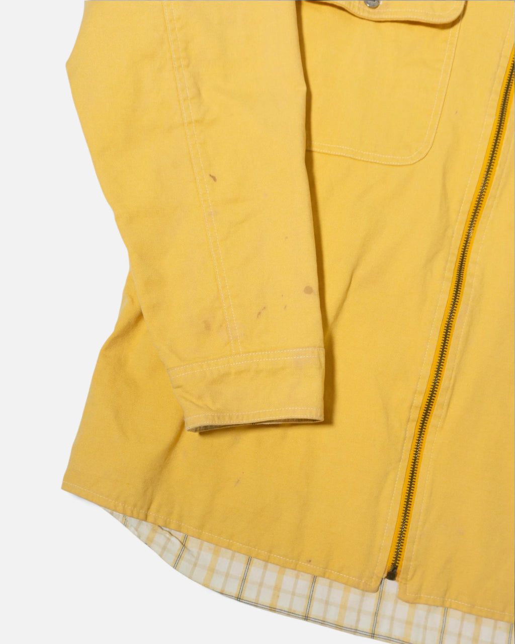 Chaqueta Quiksilver vintage 90s Reversible Amarilla Cuadros — Talla L