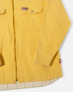 Chaqueta Quiksilver vintage 90s Reversible Amarilla Cuadros — Talla L
