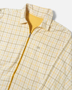 Chaqueta Quiksilver vintage 90s Reversible Amarilla Cuadros — Talla L